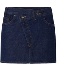 Liu Jo - Asymmetric Denim Mini Skirt - Lyst