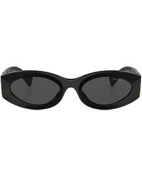 Miu Miu - Miu Glimpse Oval-frame Sunglasses - Lyst
