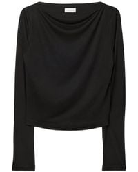 House of Dagmar - Draped Long-Sleeve T-Shirt - Lyst