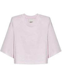 Isabel Marant - Zaely Cropped Top Met Gewatteerde Schouders - Lyst