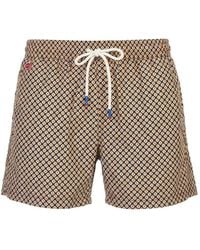 Kiton - Geometric-Print Swim Shorts - Lyst