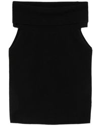 Le Petite Pulle - Off-Shoulder Ribbed-Knit Top - Lyst