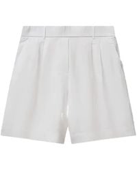Benetton - Pleated Elasticated Bermuda Shorts - Lyst