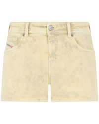 DIESEL - Short En Jean À Effet Délavé - Lyst
