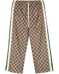 Gucci - Interlocking G Cropped Track Pants - Lyst