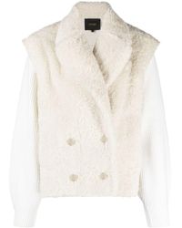 Maje - Faux-fur Double-breasted Jacket - Lyst