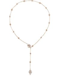 Aneka - 18K Recycled Rose Limitless Diamond Lariat Necklace - Lyst