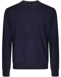 A.P.C. - Matthieu Pullover Mit Rundem Ausschnitt - Lyst