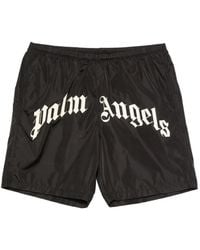 Palm Angels - Curved Logo Swimsrhots - Lyst