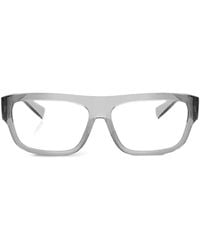 Dolce & Gabbana - Logo-Plaque Rectangle-Frame Glasses - Lyst