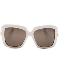 Gucci - Logo-Plaque Oversized-Frame Sunglasses - Lyst
