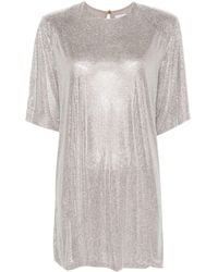 GIUSEPPE DI MORABITO - Crystal-embellished Mesh T-shirt Dress - Lyst