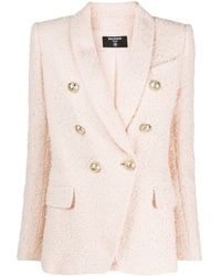 Balmain Blazer Met Dubbele Rij Knopen - Roze