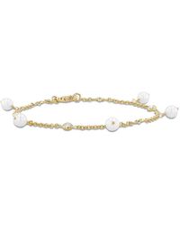 Pragnell - 18Kt Pearl And Diamond Bracelet - Lyst