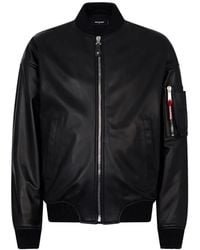 DSquared² - Leather Cyprus Bomber Jacket - Lyst