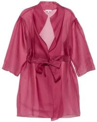Antonelli - Sheer Belted Coat - Lyst