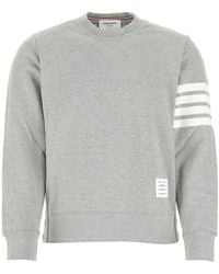 Thom Browne - 4Bar Cotton Crewneck Sweatshirt - Lyst