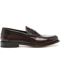 Doucal's - Zig-zag Detail Leather Loafers - Lyst