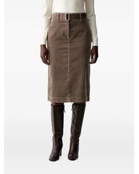 Marc O' Polo - Belted Corduroy Midi Skirt - Lyst