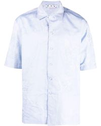 Off-White c/o Virgil Abloh - Angel-motif Jacquard Short-sleeved Shirt - Lyst