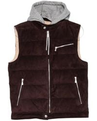 Eleventy - Quilted Hooded Gilet - Lyst