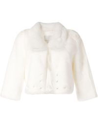 Unreal Fur Châle en fourrure artificielle - Blanc