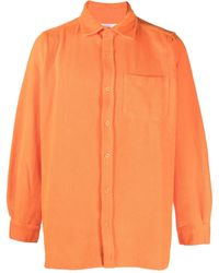 ERL - Chemise En Velours Côtelé À Logo Brodé - Lyst