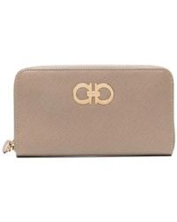 Ferragamo - Gancini Zip-Around Wallet - Lyst