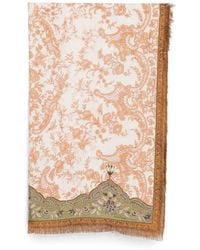 Pierre Louis Mascia - Fular Con Motivo Floral Y Flecos - Lyst