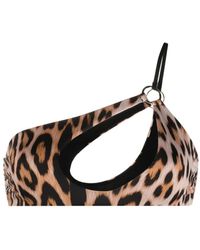 Roberto Cavalli - Leopard-Print Bikini Top - Lyst