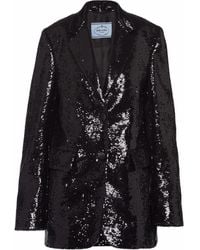 Prada - Sequin-Embellished Blazer - Lyst