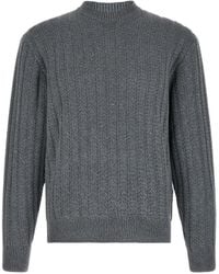 BOSS - Textured-Knit Cotton Sweater - Lyst