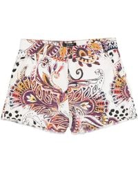 Just Cavalli - Paisley-Print Raw-Cut Shorts - Lyst