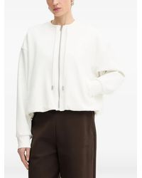 Trussardi - Logo-Embossed Zip-Up Sweater - Lyst