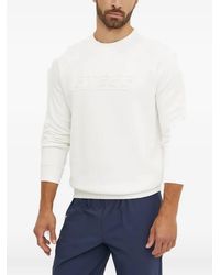 Guess - Logo-Embossed Raglan-Sleeve Sweater - Lyst