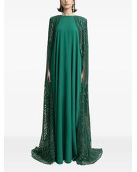 Gemy Maalouf - Beaded Cape Sleeves Maxi Kaftan - Lyst