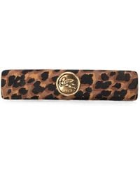 Etro - Pegasus Leopard-Print Hair Clip - Lyst