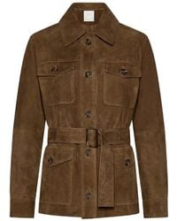 Marella - Belted Suede Jacket - Lyst