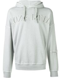 Stone Island Kapuzenpullover mit gespiegeltem Schriftzug - Grau