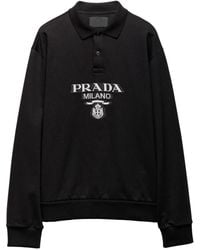 Prada - Polo con logo en jacquard - Lyst