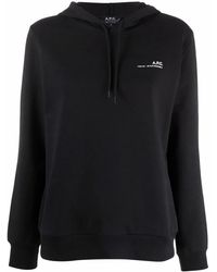 A.P.C. - Logo-Print Cotton Hoodie - Lyst