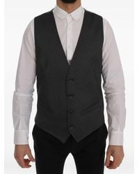 Dolce & Gabbana - Staff Cotton Rayon Vest - Lyst