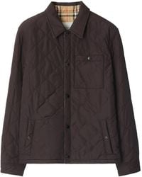 Burberry - Quilted Button-Fastening Padded Jacket - Lyst