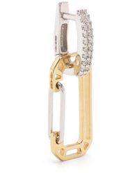 Eera - Boucle d'oreille Small Chiara en or et or blanc 18ct sertie de diamants - Lyst