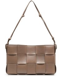 Bottega Veneta - Beige Intrecciato Shoulder Bag - Women's - Calf Leather - Lyst