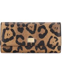 Dolce & Gabbana - Crespo Leopard-print Continental Wallet - Lyst