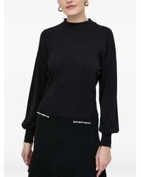 Silvian Heach - Distressed-Detail Mock-Neck Sweater - Lyst
