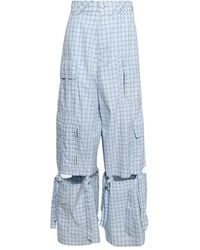Natasha Zinko - Checked-Pattern Cargo Trousers - Lyst