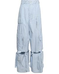 Natasha Zinko - Checked-Pattern Cargo Trousers - Lyst