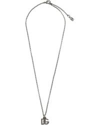 Dolce & Gabbana - Halskette Mit Logo-Anhänger - Lyst
